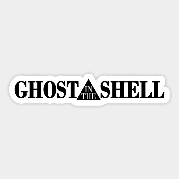 Glitch In The Shell - Black Logo Sticker by prometheus31